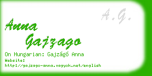 anna gajzago business card